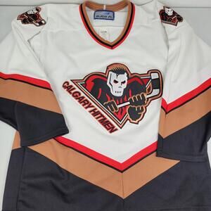Vintage Bauer Authentic Calgary Hitmen Jersey Men's Size Medium White